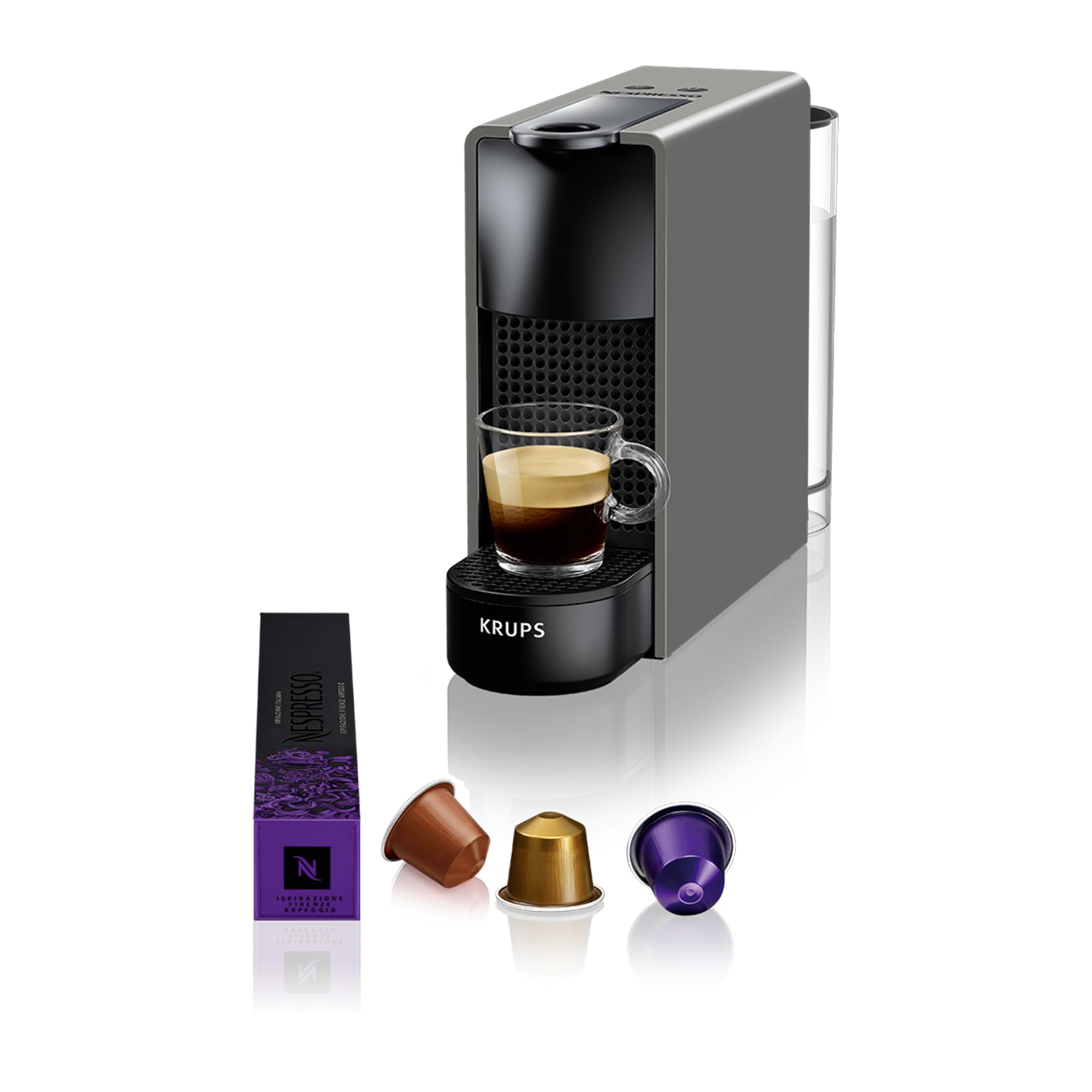Essenza Mini XN110B – Kapselmaschine, 19 Bar, Ultrakompakt, Grau – Premium Uswahl