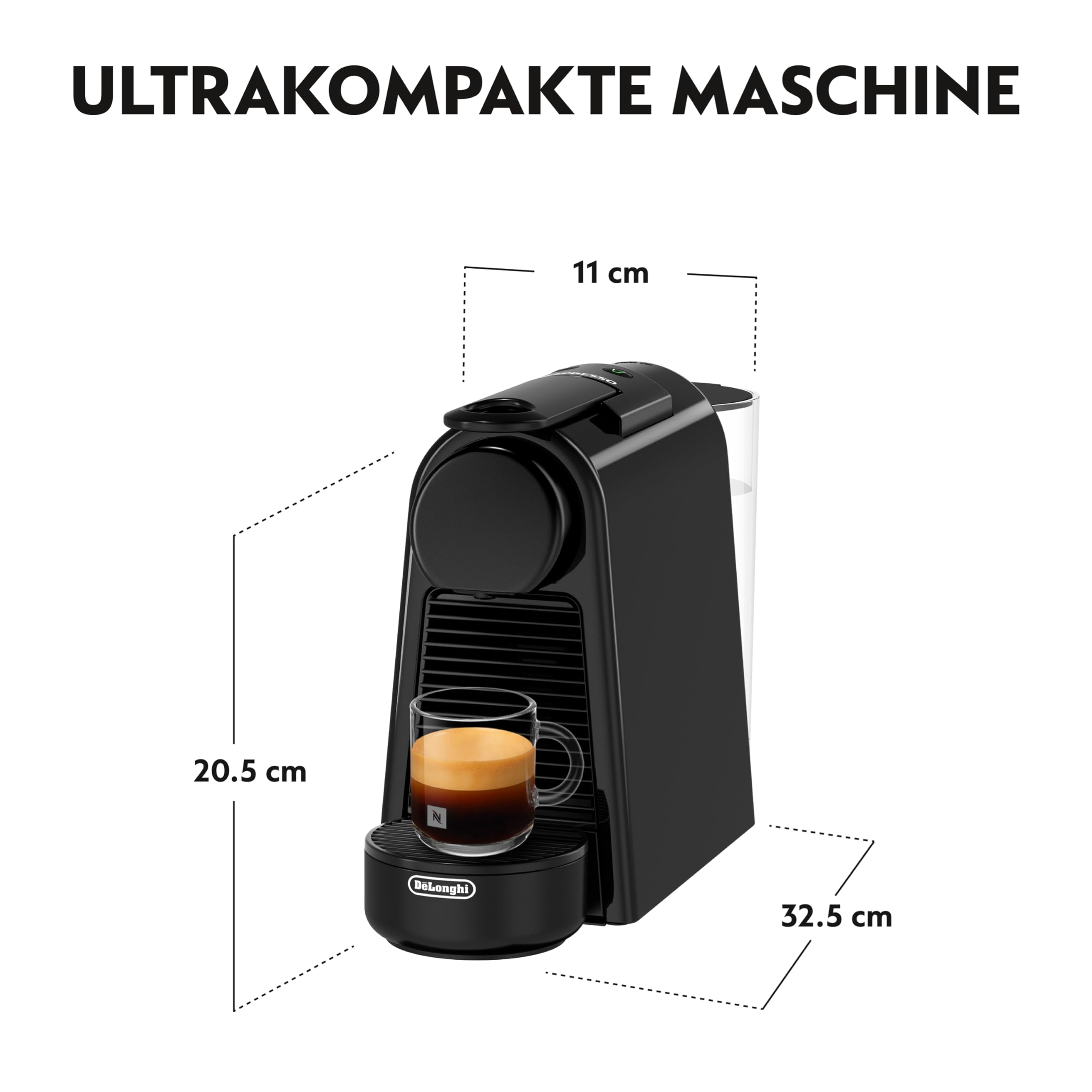 Essenza Mini EN85.B – Kapselmaschine, 19 Bar, Schwarz – Premium Uswahl
