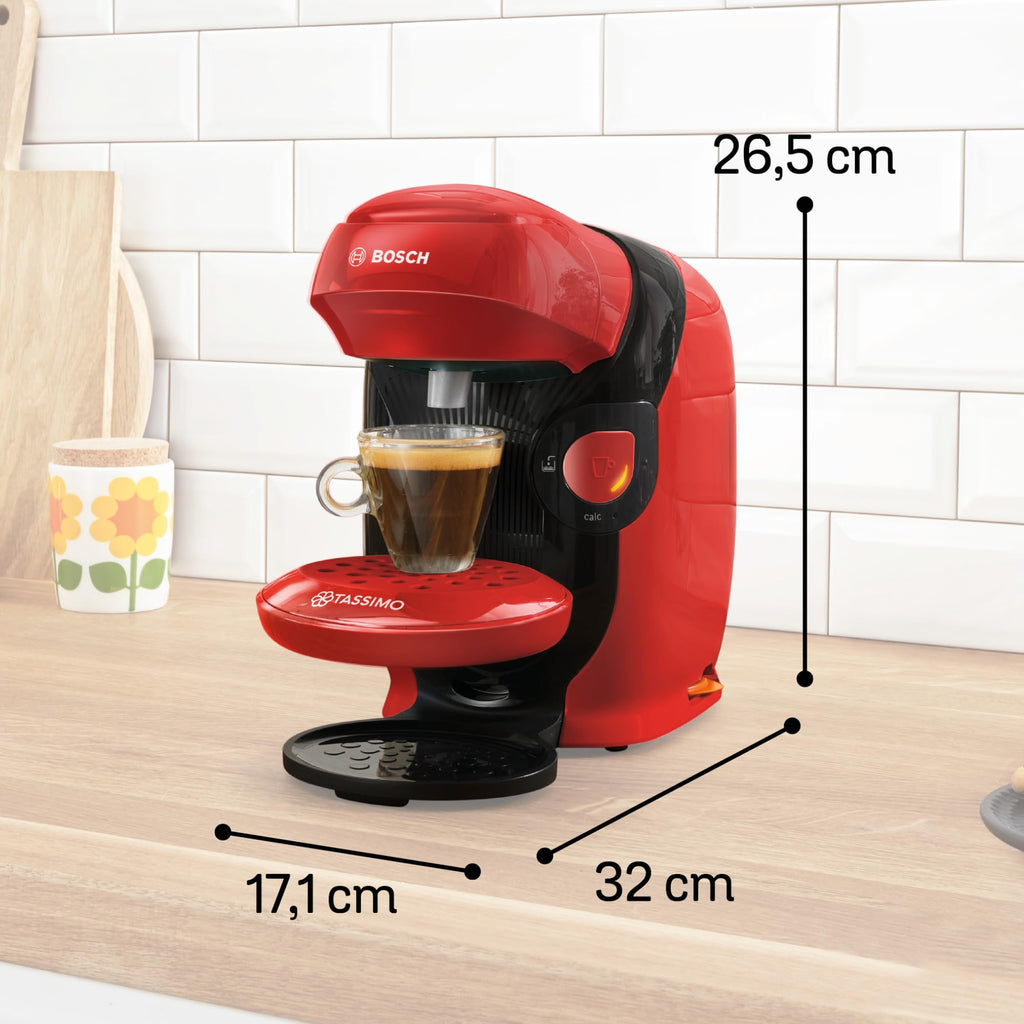 Tassimo Style TAS1103 – Kapselmaschine, über 70 Getränke, INTELLIBREW™, 1400W, Rot – Premium Uswahl