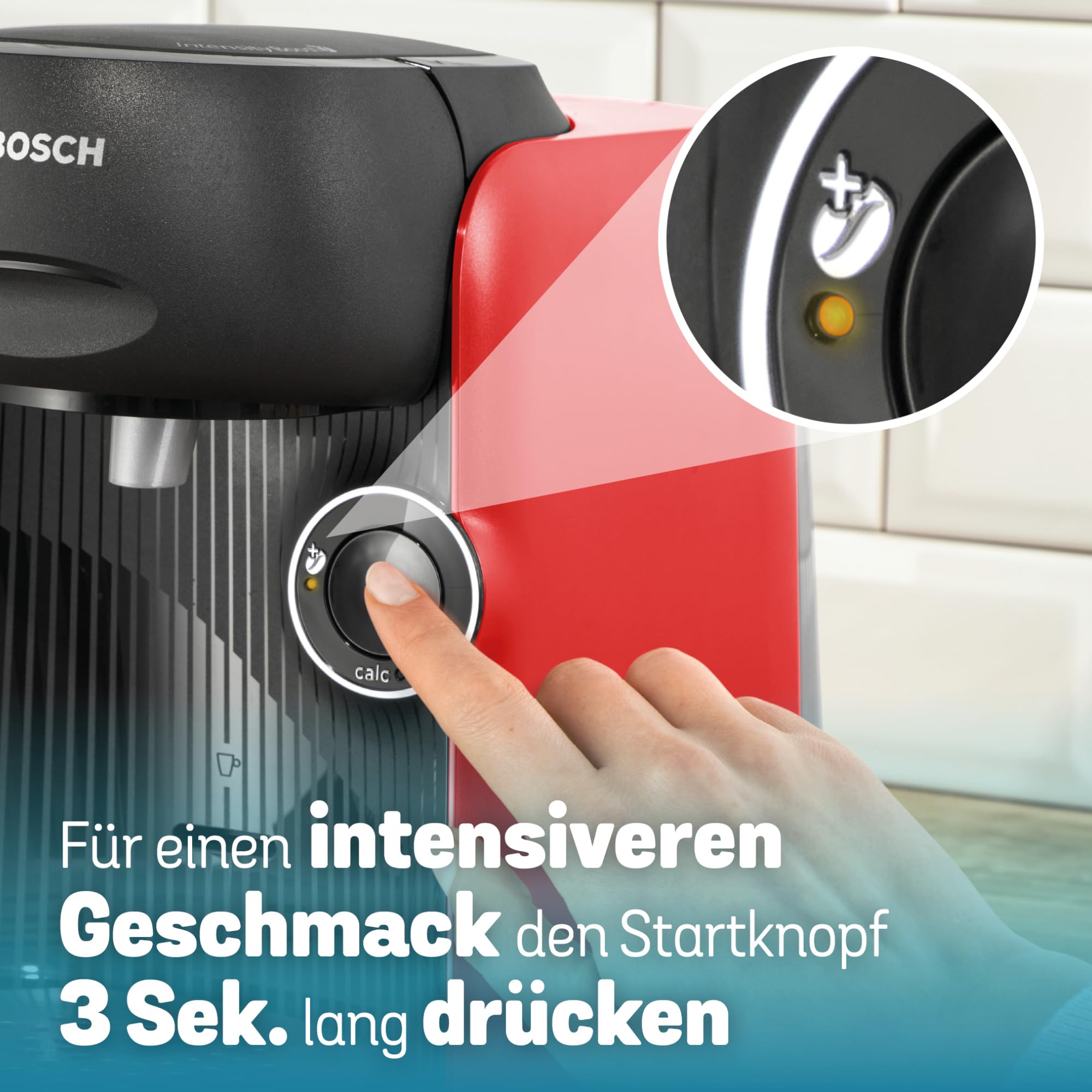 Tassimo Finesse TAS163E – Kapselmaschine mit IntensityBoost, über 70 Getränke, 1400W, Rot/Schwarz – Premium Uswahl