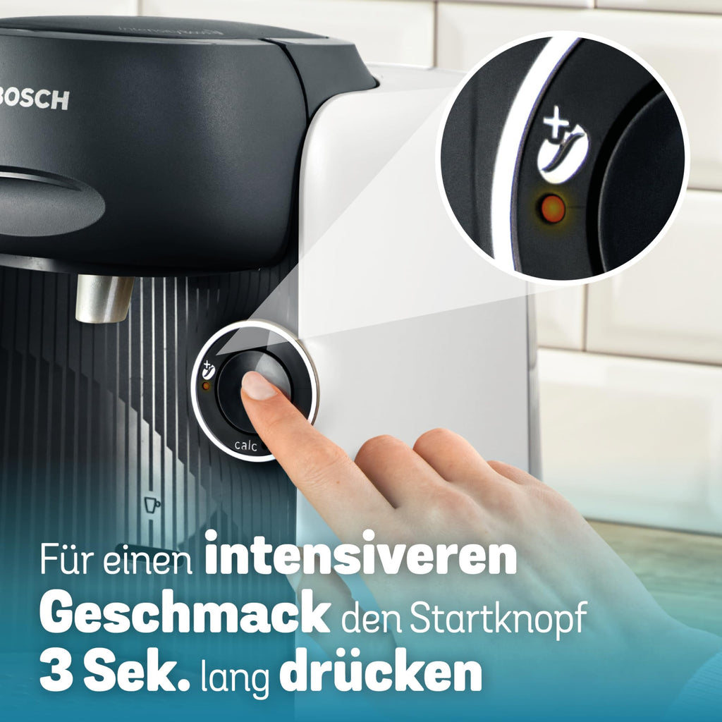 Tassimo Finesse TAS1104 – Kapselmaschine, IntensityBoost, über 70 Getränke, 1400W, Weiss/Schwarz – Premium Uswahl