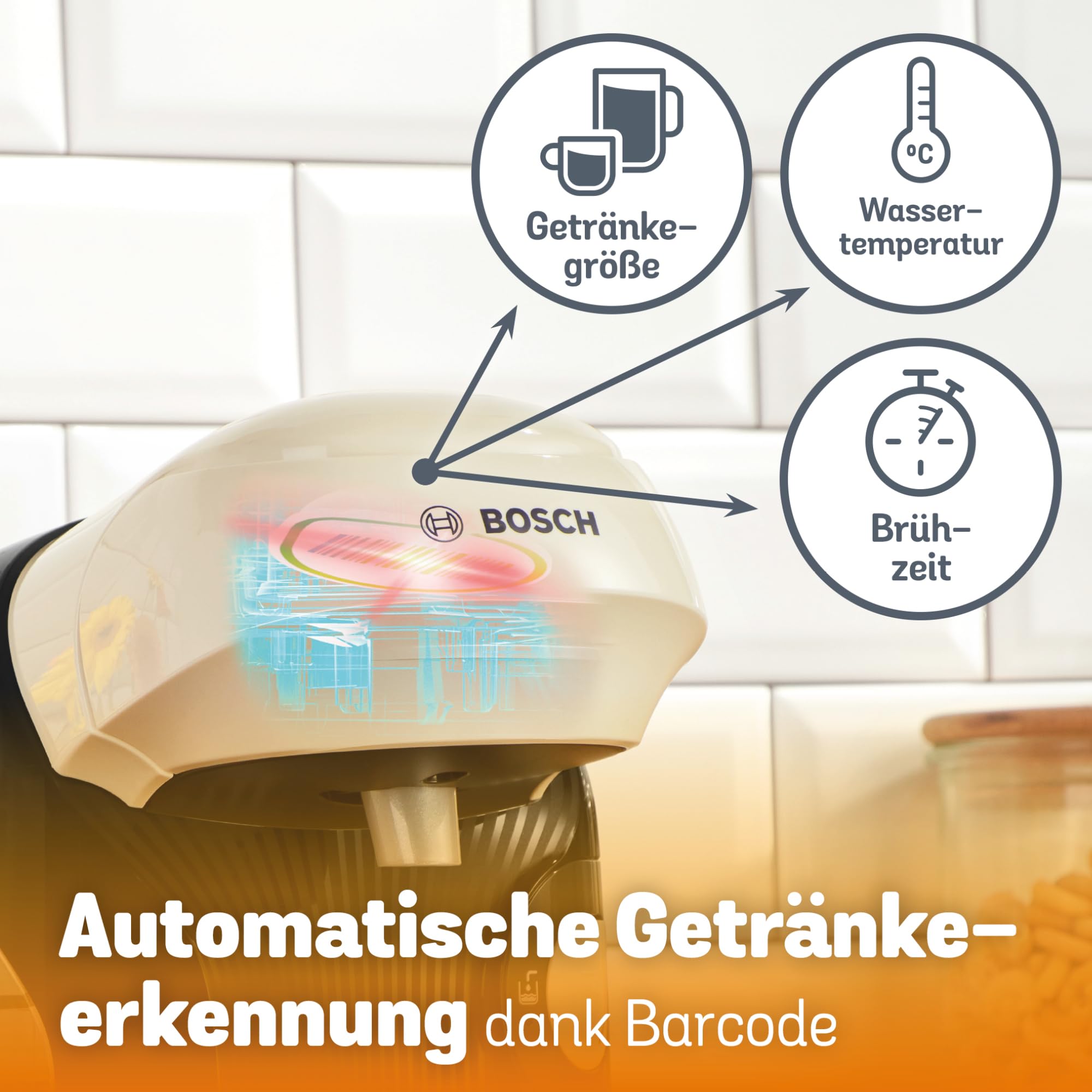 Tassimo Style TAS1107 – Kapselmaschine, über 70 Getränke, INTELLIBREW™, 1400W, Creme – Premium Uswahl