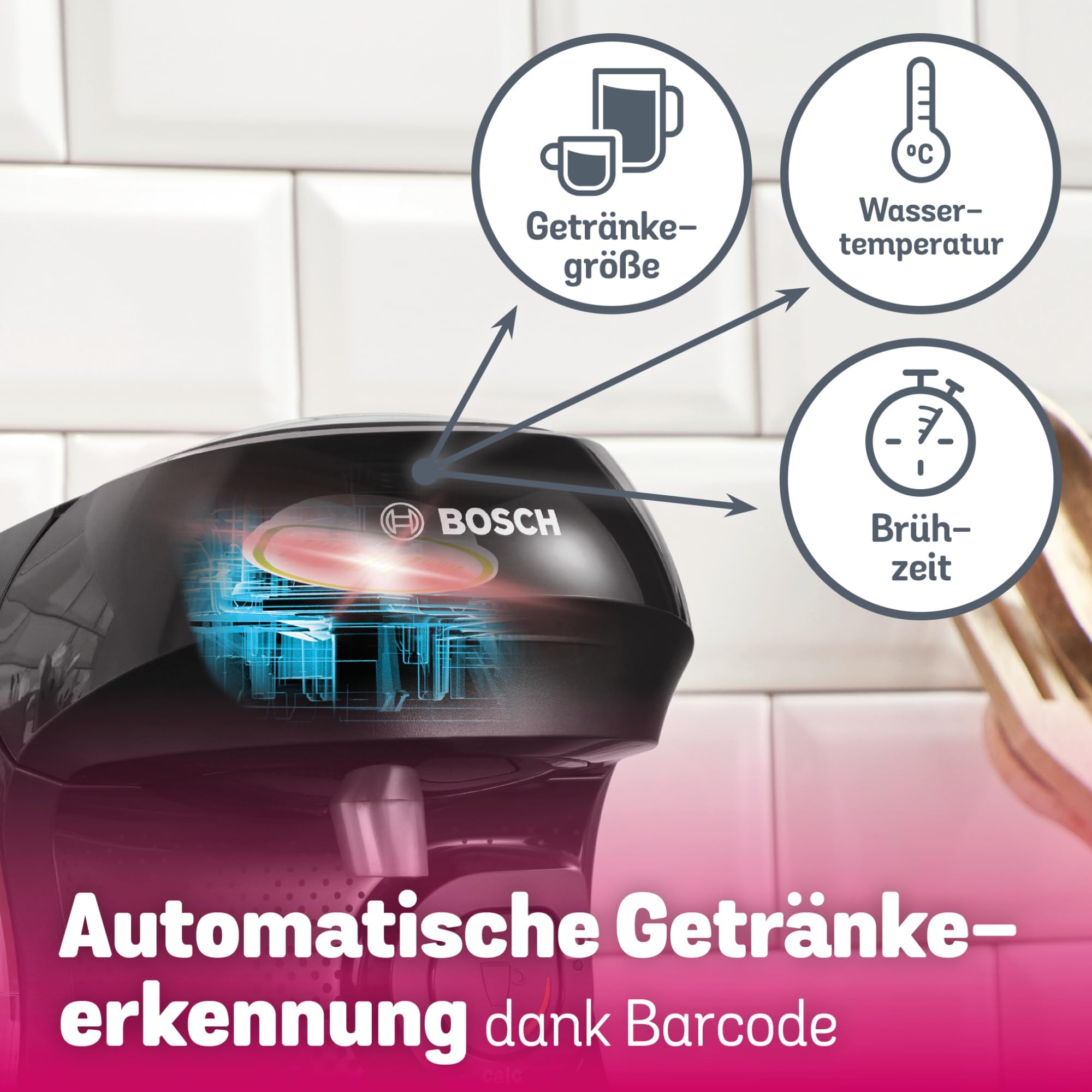 Tassimo Happy TAS1002 – Kapselmaschine, über 70 Getränke, INTELLIBREW™, 1400W, Schwarz – Premium Uswahl