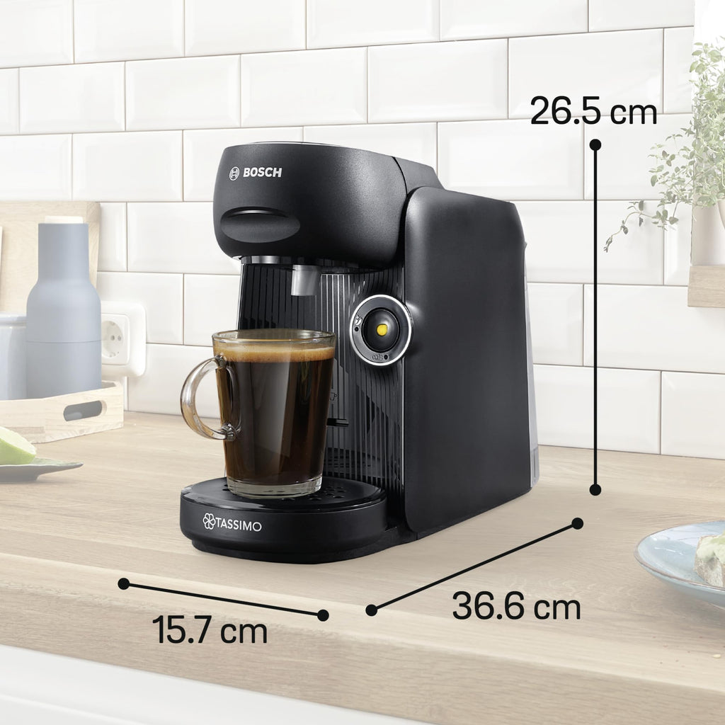 Tassimo Finesse TAS162E – Kapselmaschine mit IntensityBoost, über 70 Getränke, 1400W, Schwarz – Premium Uswahl