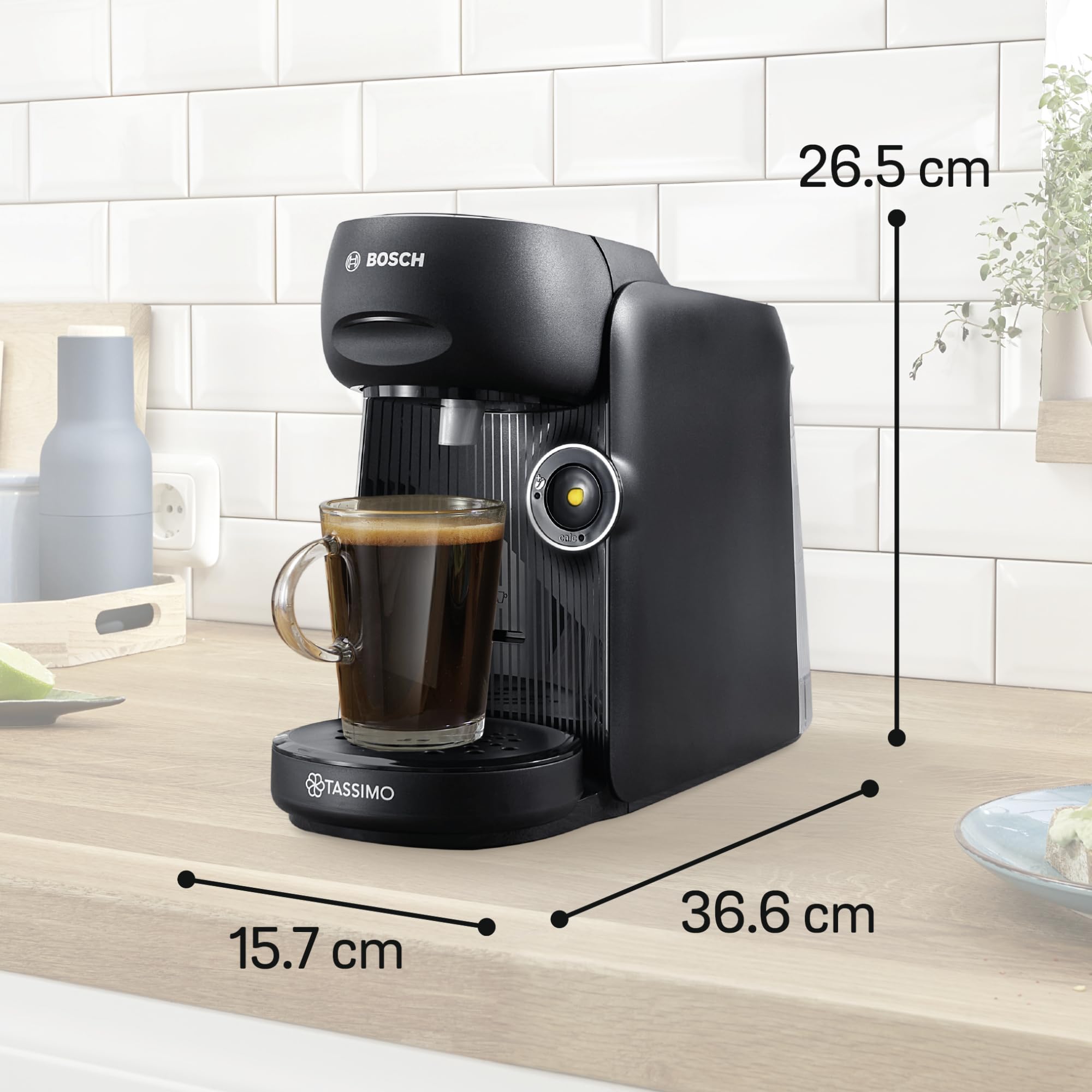 Tassimo Finesse TAS162E – Kapselmaschine mit IntensityBoost, über 70 Getränke, 1400W, Schwarz – Premium Uswahl