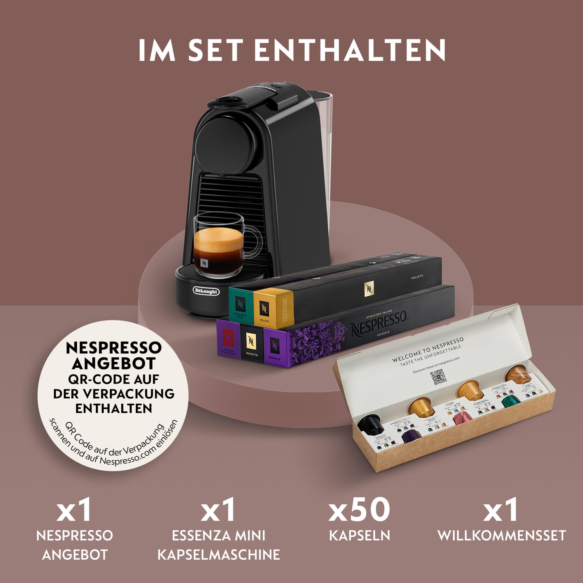 Essenza Mini EN85.B – Kapselmaschine, 19 Bar, Kompakt, Schwarz – Premium Uswahl