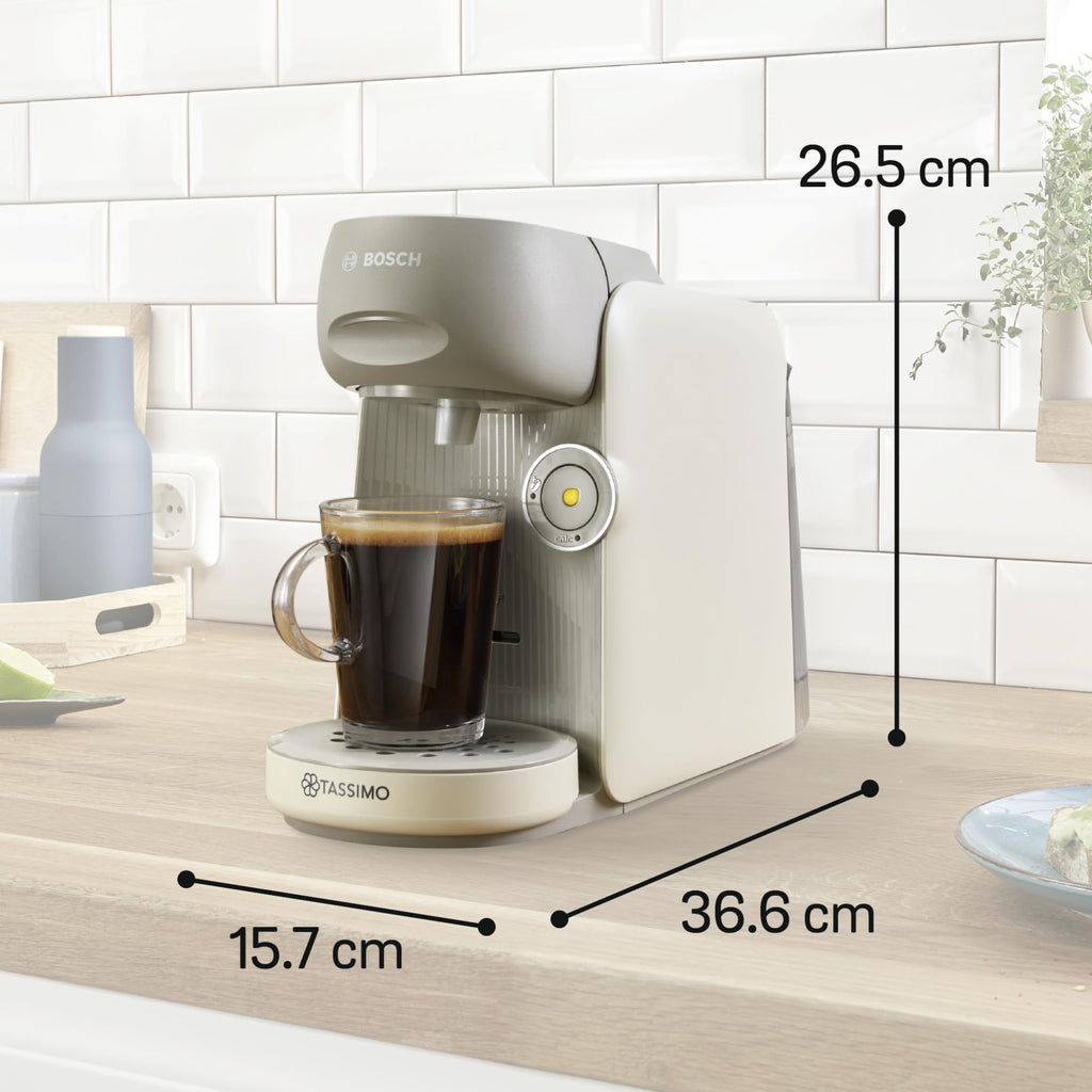 Tassimo Finesse TAS167P – Kapselmaschine mit IntensityBoost, über 70 Getränke, 1400W, Creme – Premium Uswahl