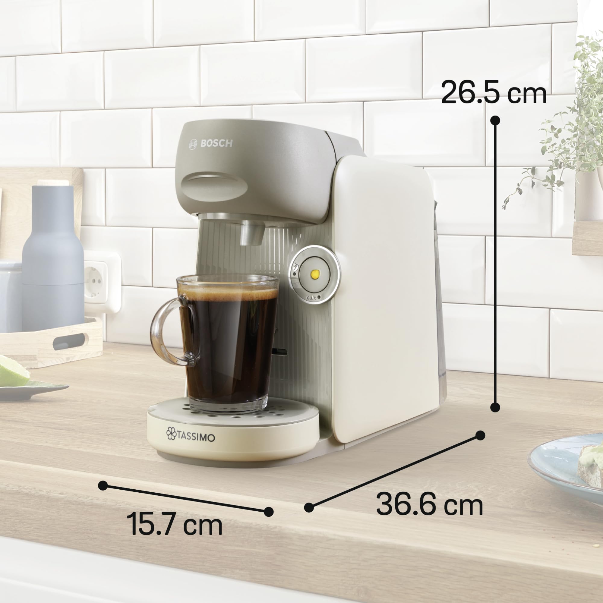 Tassimo Finesse TAS167P – Kapselmaschine mit IntensityBoost, über 70 Getränke, 1400W, Creme – Premium Uswahl