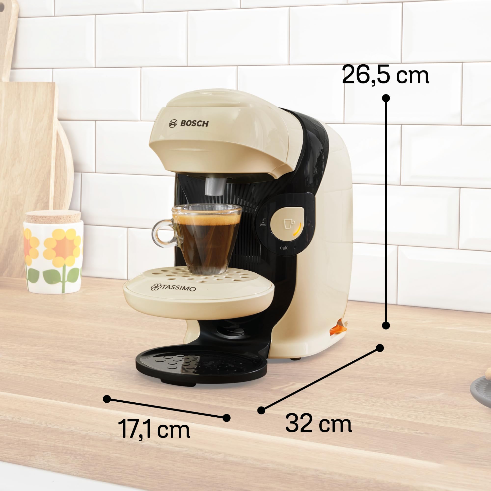 Tassimo Style TAS1107 – Kapselmaschine, über 70 Getränke, INTELLIBREW™, 1400W, Creme – Premium Uswahl
