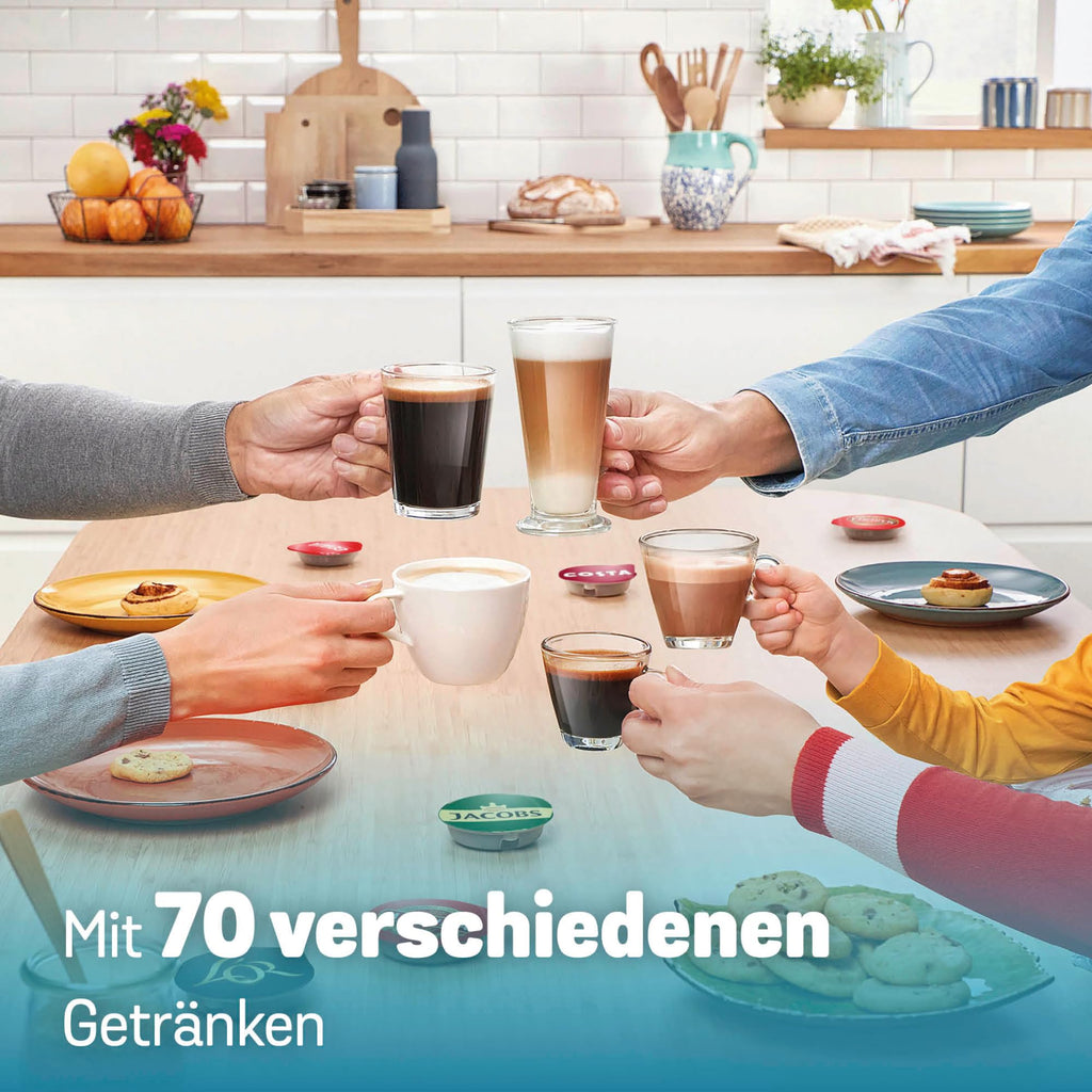 Tassimo Finesse TAS1104 – Kapselmaschine, IntensityBoost, über 70 Getränke, 1400W, Weiss/Schwarz – Premium Uswahl