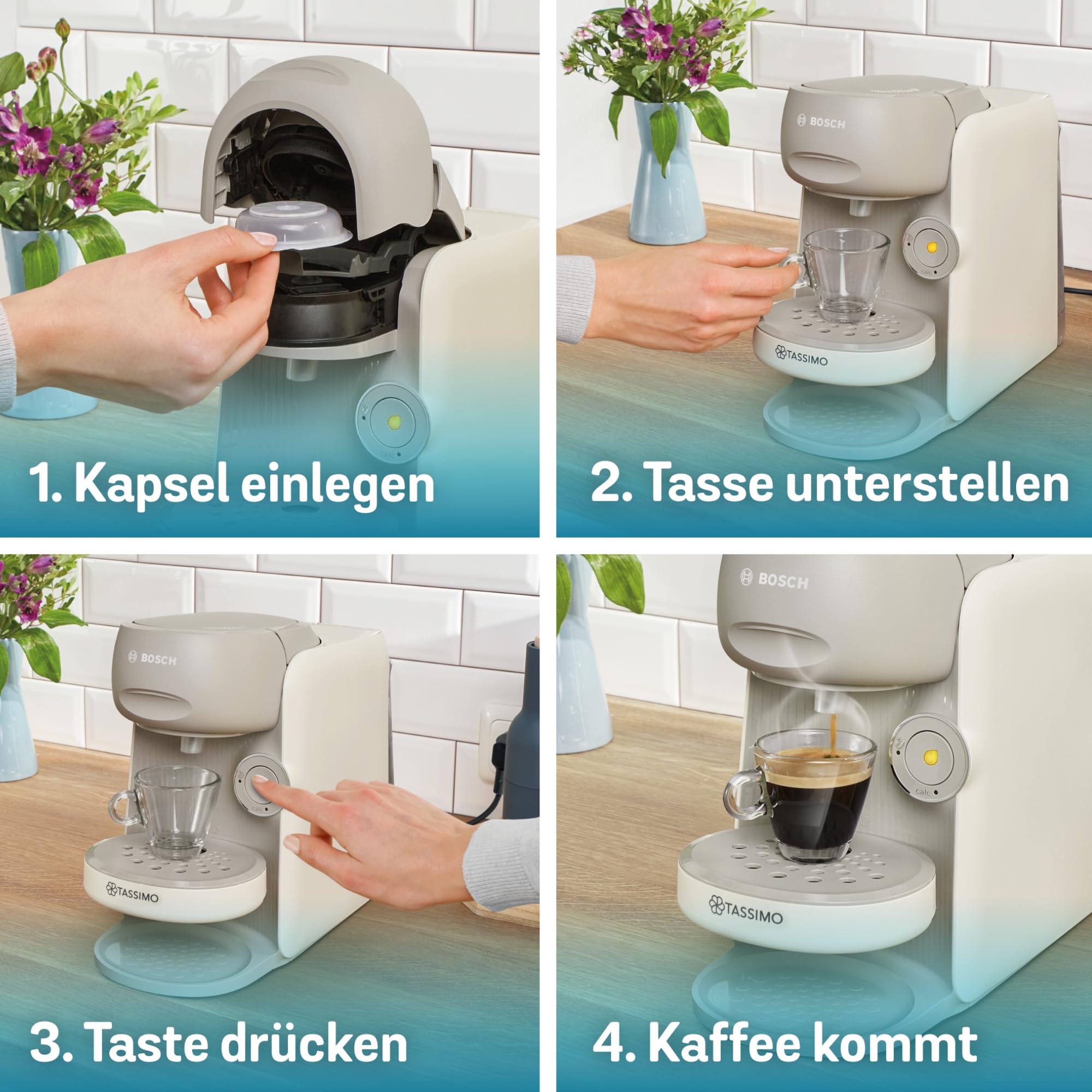 Tassimo Finesse TAS167P – Kapselmaschine mit IntensityBoost, über 70 Getränke, 1400W, Creme – Premium Uswahl