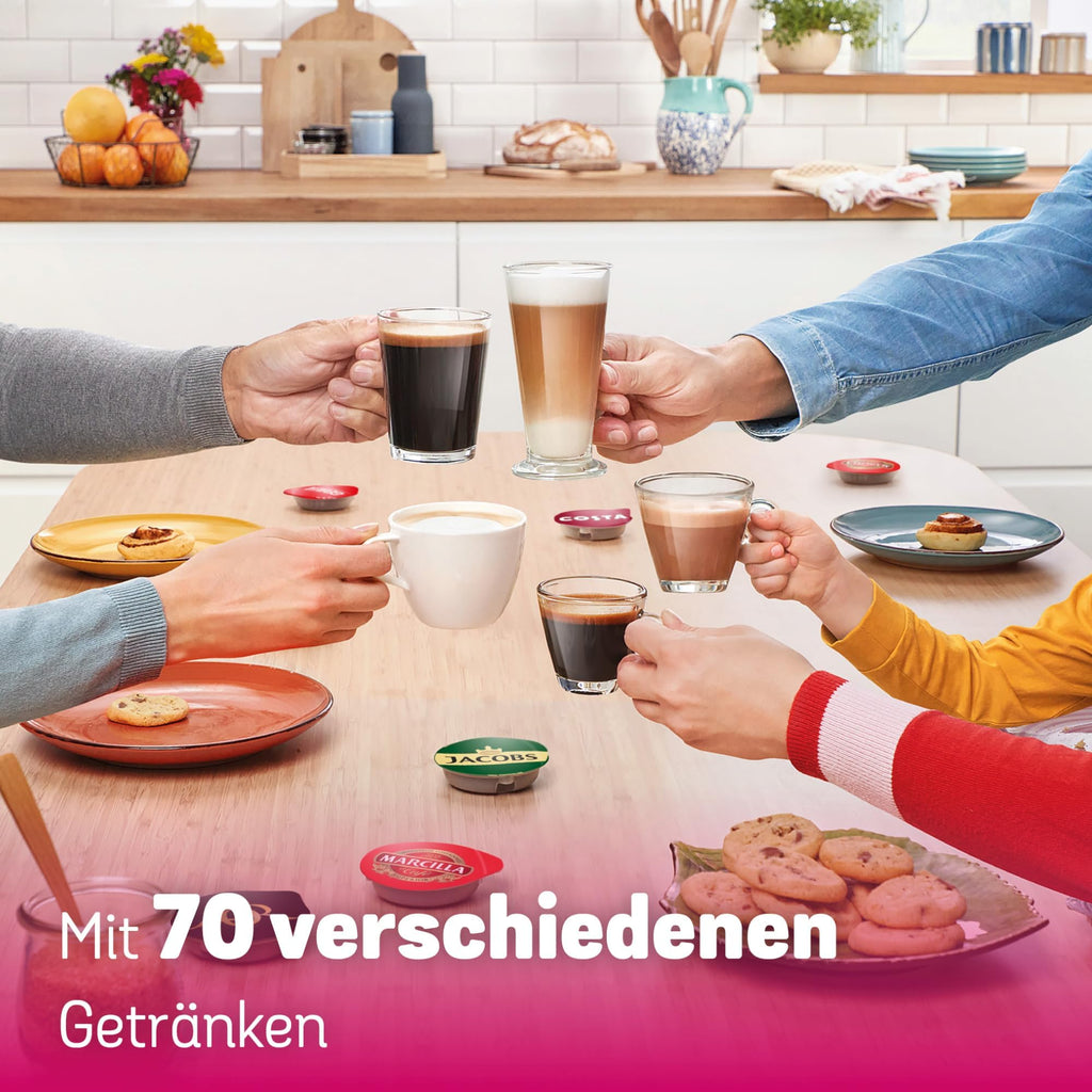 Tassimo Happy TAS1002 – Kapselmaschine, über 70 Getränke, INTELLIBREW™, 1400W, Schwarz – Premium Uswahl