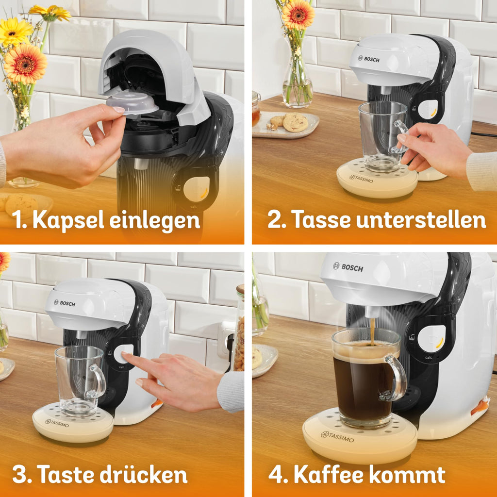 Tassimo Style TAS1104 – Kapselmaschine, über 70 Getränke, INTELLIBREW™, 1400W, Weiss – Premium Uswahl