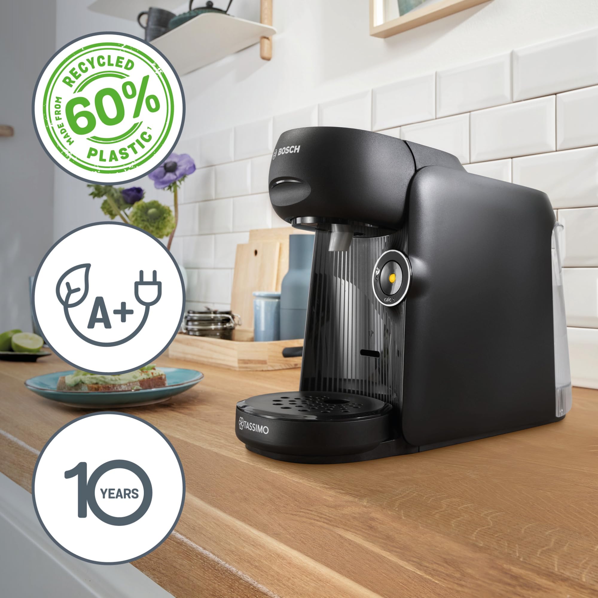 Tassimo Finesse TAS162E – Kapselmaschine mit IntensityBoost, über 70 Getränke, 1400W, Schwarz – Premium Uswahl